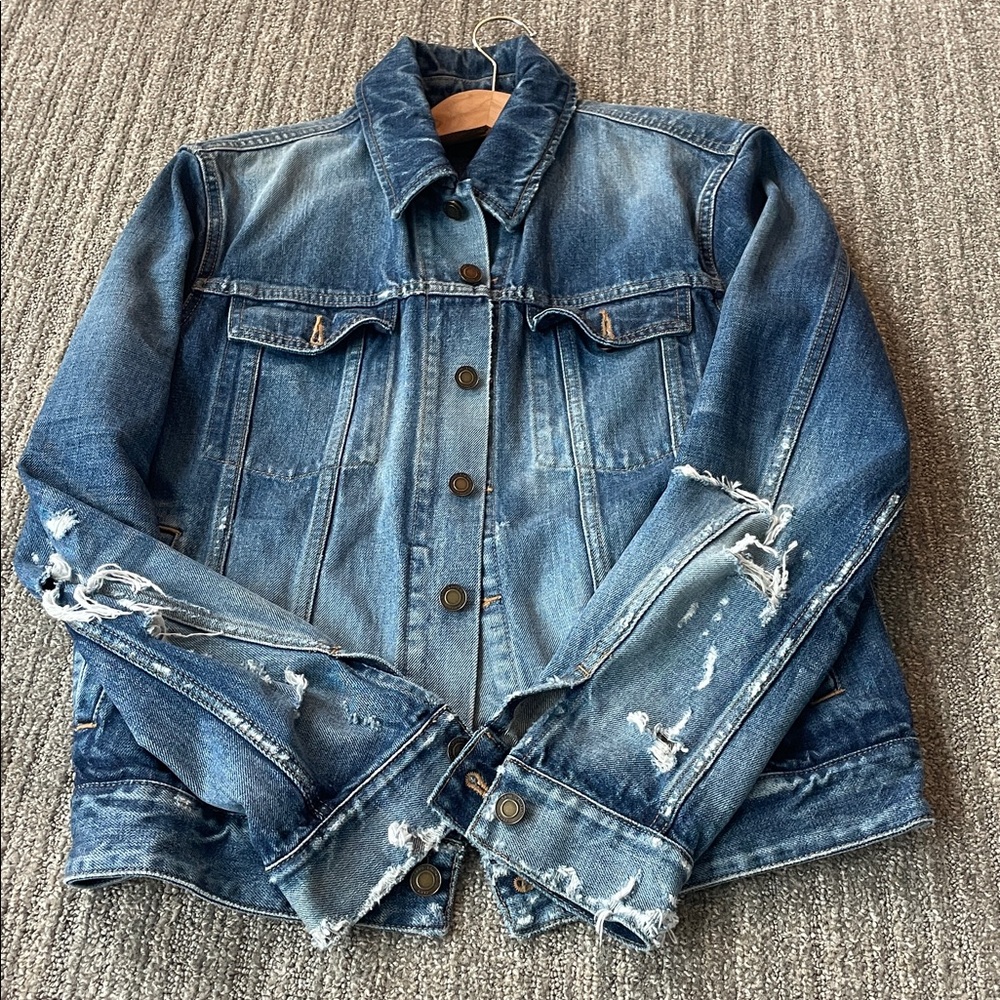 Saint Laurent distressed denim jacket